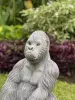  Product image 4 of the product “Barney - Gorilla seated on a base, 40 cm H | cast stone ”
